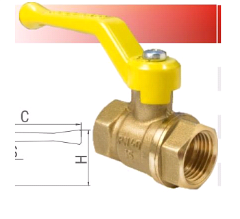 Кран шар. ГАЗ 1/2" ргг "Valfex" 11Б27фтМ (96/24)
