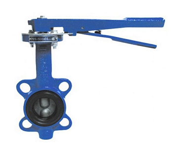 Затвор поворотн дисковый ручн ДУ- 50 PN16 (темп -30 +130, диск-чугун, уплотн-резина EPDM)