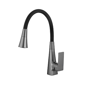 Елочка VF.73823-3 VALFEX Tureis Graphite 35мм гибк.излив, графит (1/10)