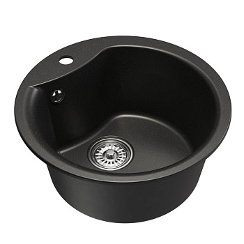 Мойка ML-GM12 круглая, ультра-черная (344), 480мм NEW