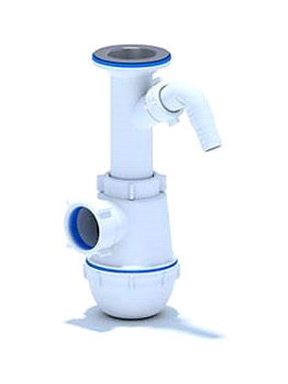 Сифон 3 1/2*40 с носиком, гиб. прямоуг. переливом А1045S (1/10)