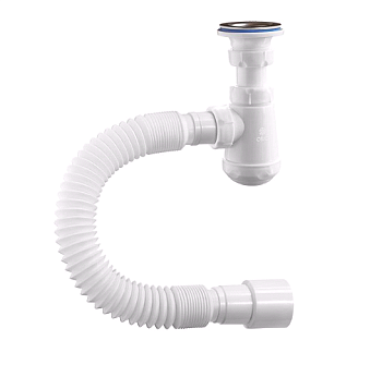 Сифон 1 1/4"х32 нерж D-63мм, 32-40/50 ОРИО М-32020 (50)