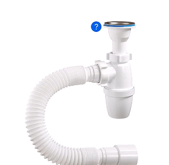 Сифон 1 1/2"х40 литой, нерж D-70мм, 40-40/50, А-32019 (1/40)