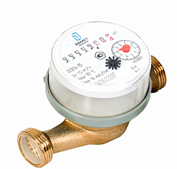 Счетчик воды ОСВУ ду 15 (До 90гр) муфт. 110мм Декаст с КМЧ