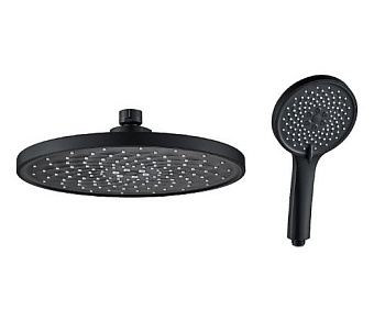 Набор (лейка+тропич. душ черный) OUTE TH77HT