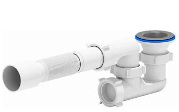 Сифон для душ.поддона 40*40 регулируемый с гофрой 40*50 Е215