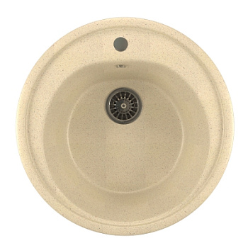 Мойка ML-GM11 круглая, бежевая (328), 500мм NEW