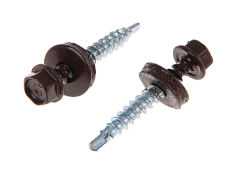 Саморезы кров.4,8х35, сверло RAL 8017 шоколадно-коричнев