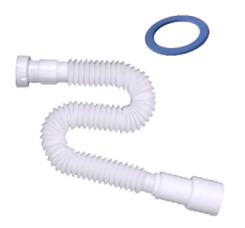 1312- Гибкая труба с гайкой 1 1/4" 740мм, выход 40*50мм