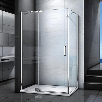 G201.1.8090L Душ.огражд 90*80*190см хром, стекло прозр.