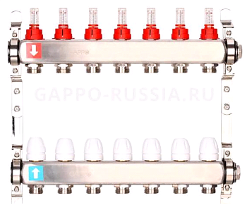 Колл.группа НЕРЖ с расходом 7-вых. 1"x3/4" G424.7 (1/4)