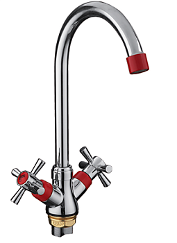 R49118-10 Frud елочка 1/2 м/к на гайке хр,красный БЕЗ ПОДВОДКИ