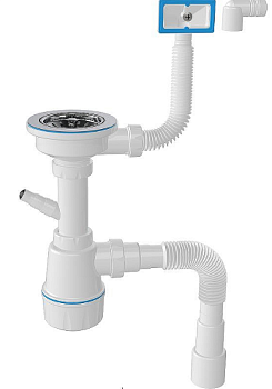 1047 Сифон для мойки с пер.,вых ст/м,выпуск 3 1/2 (1/20)