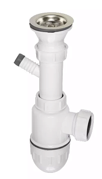 309 Сифон"ПРОФИ" н/ж70мм, с отв. д/стир.маш. (1 1/2- 40)