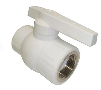 Кран шар.комб. вн.рез. ПП 32 * 1 Valfex белый (6/24)