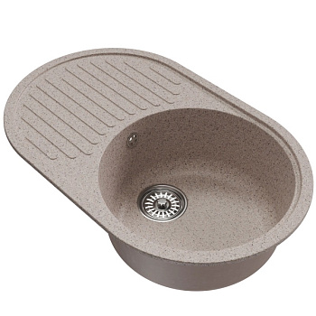 Мойка ML-GM16 овал с крылом, песочная (302), 730*460*180
