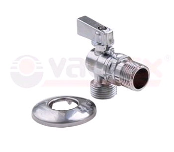 Кран шар. 2-х прох. угловой 1/2"х1/2" VALFEX (1/168)