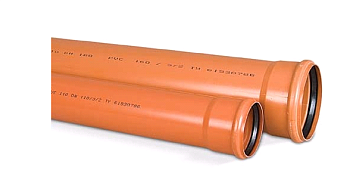 Труба НПВХ SN4 315*7,7*2000 рыжая