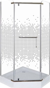 Душ.огражд.ALT-S92М (100*100*200)5-ти уг.н/п мозайка