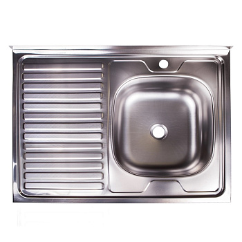 Мойка 80х60 (0, 4) прав вып 1 1/2 Эконом (глуб. 13см)