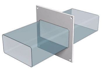 Накладка торцевая 612НПП 60х120 150х150 пластик ERA (1/250)