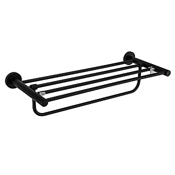 F30224 полка с полотенцедержателем черная
