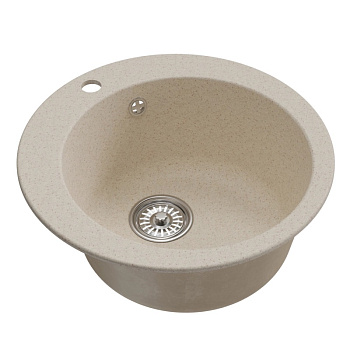 Мойка ML-GM13 круглая, бежевая (328), 495мм NEW