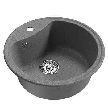 Мойка ML-GM09 круглая, темно-серая (309), 490мм