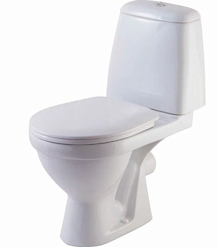Унитаз-компакт (Rosa) "Премьер-ЛЮКС" (гориз, нижн, сид.полип. м/лифт, 2-кн.арм.)