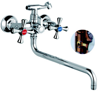 Ванна R5823F Rainsberg 1/2 м/к S-нос 35см хром (1/10)