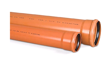 Труба НПВХ SN4 200*4,9*2000 рыжая