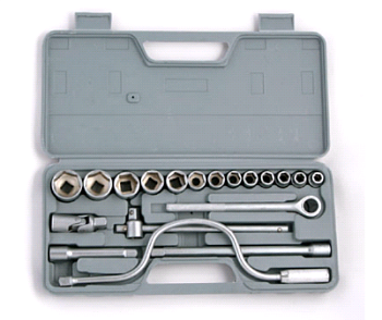 Набор головок, ЕРМАК 19 предм., 10-32мм, 1/2 736-566