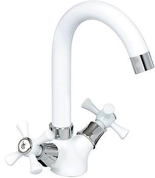 R13332 Frud тюльпан 1/2 на гайке белый/хром БЕЗ ПОДВОДКИ