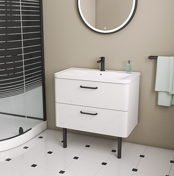 Тумба TIBR 100 белая п/умыв. Atlantica 100 (Аллегро 100)