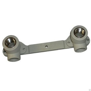 Угольник двойной с крепл.25*1/2 вн.р Valfex серый (3/12)