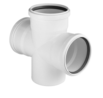 Крестовина PRIME  50/50/50х45° для вн. малошумной канализ. (100) VALFEX