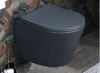 Унитаз подвесной безободковый MLN-310302MDG мат.темн-сер