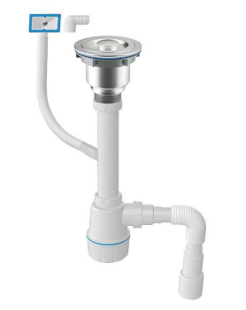 1016 Сифон для нерж. и керам. мойки вып 114мм "Корзинка" 1 1/2 40/50