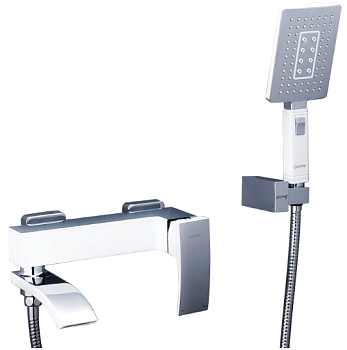 G3207-8 Gappo смесит. ванна 35мм кор.нос белый/хром