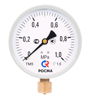 Манометр 100*G1/2 (1,0 MПa) ТМ-510Р 10  ниж подк РОСМА (1/50)