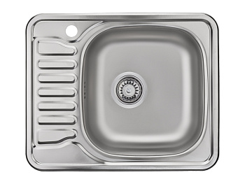 Мойка врезн. Юкинокс Комфорт 580.480, 3 1/2", 0,6мм ПРАВ без сифона