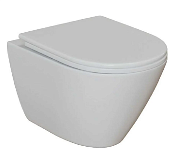 Унитаз подвесной безободк WAVE WEST Tornado дюр.м/л бел.глянец