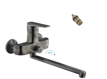 F-2230-4 Frap смесит. ванна 40мм бронза