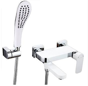 G3248 Gappo смесит. ванна 35мм кор.нос белый хром