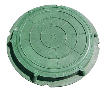 Люк полим.-комп.Л-60 кругл. нагр.30кН зеленый высокий