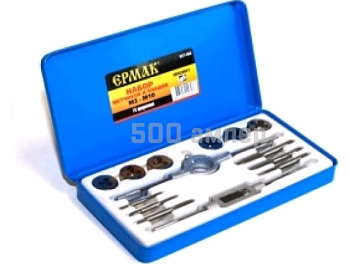 Набор метчиков и плашек ЕРМАК 14пр. М3-М10 657-002