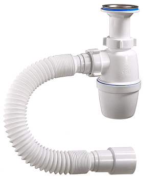 Сифон 1 1/2"х40 литой, нерж D-70мм, 40-40/50, А-40029 (1/35)