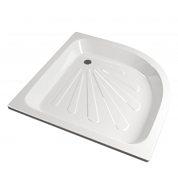 Поддон душевой полукруг стальной 80*80*15