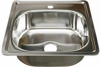 Мойка врезн. 48*48 (0,6) (вып 3 1/2+сифон) (гл.16см) МЕЛАНА (1/15)