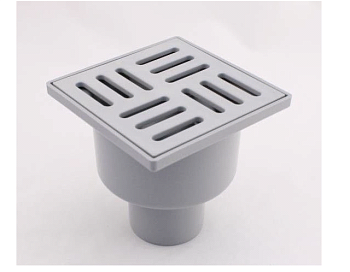 Трап ПП 50 верт.спуск реш 100*100пласт.Ани пласт ТА5204 (1/16)